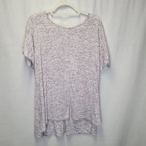 Victoria's Secret Livi Women's Size 14/16 Shirt Top Space Dye Pink Tie Sleeves